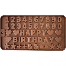 Siliconen Chocoladevorm Cijfers Happy Birthday